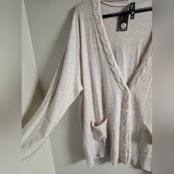 Torrid Sleep Cardigan Light Pink - Picture 2 of 5